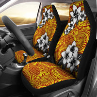 Hawaii Car Seat Covers - Tribe Plumeria Yellow Red - Polynesian Pride