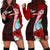 Guam Polynesian Custom Personalised Hoodie Dress - Coat Of Arm With Hibiscus Red - Polynesian Pride