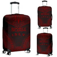 Society Islands Polynesian Chief Luggage Cover - Red Version Red - Polynesian Pride