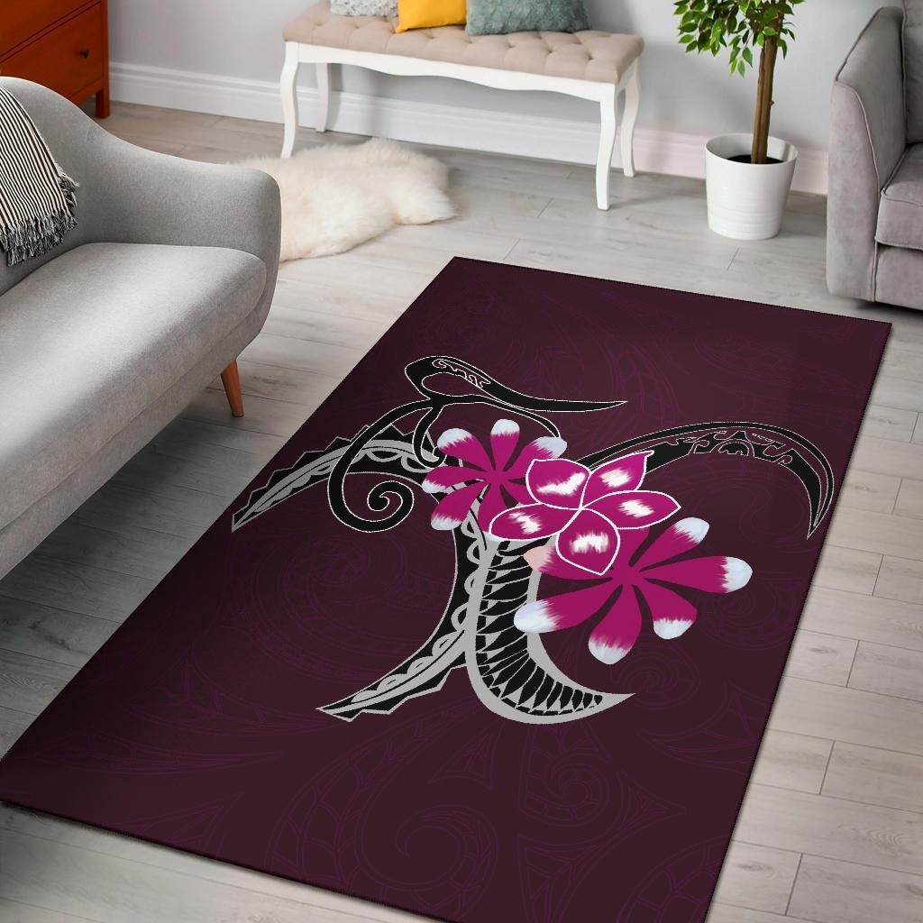 Plumeria Polynesia Pink Area Rug AH Pink - Polynesian Pride