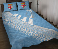 Fiji Tapa Rugby Quilt Bed Set Version Style You Win - Blue Blue - Polynesian Pride