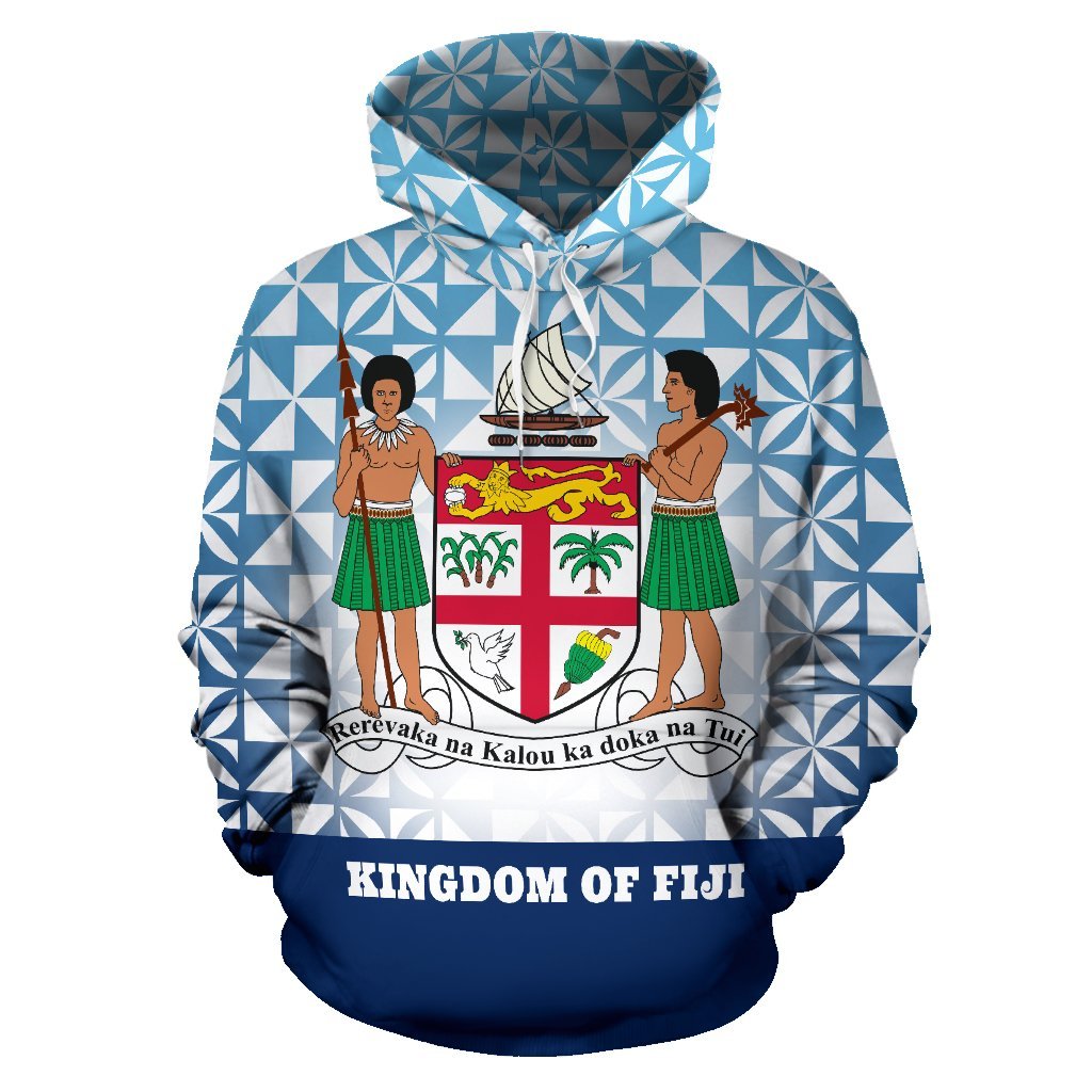 Fiji Tapa Hoodie Fiji Coat of Arms Kingdom of Fiji - Polynesian Pride