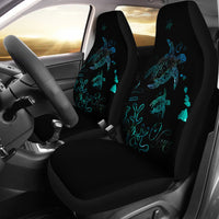 Hawaii Turtle Ohana Paua Shell Car Set Covers - Polynesian Pride