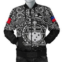 Samoa Polynesian Pride Bomber Jacket (Men) - Pride of Samoa Black - Polynesian Pride