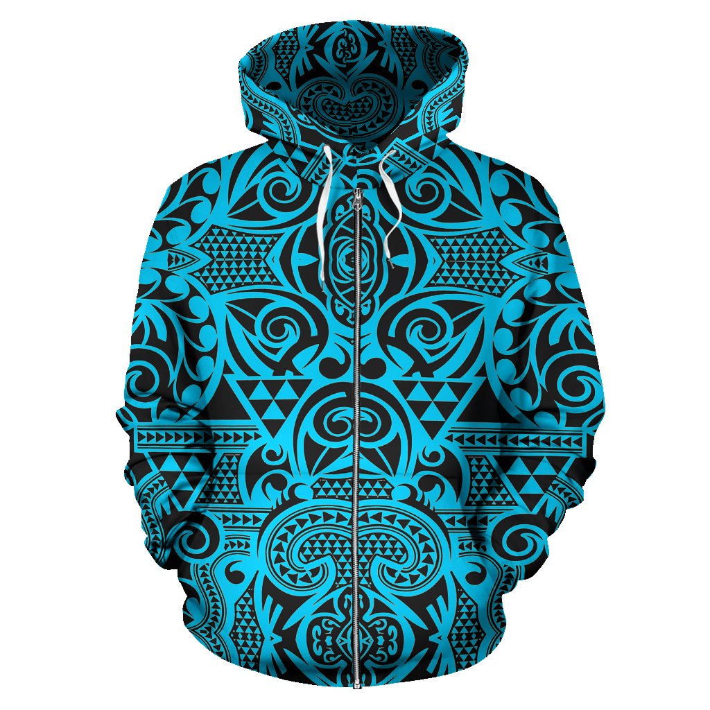 Polynesian Zip up Hoodie Tribal 19 - Polynesian Pride