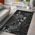 Fiji Area Rugs Turtle Hibiscus Black Rug Black - Polynesian Pride