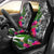 Chuuk Car Seat Covers White - Turtle Plumeria Banana Leaf Universal Fit White - Polynesian Pride