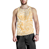 Polynesian Men Tank Top 06 White-Gold - Polynesian Pride
