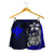 Polynesian Hawaii Women Shorts Blue - Turtle with Hook - Polynesian Pride