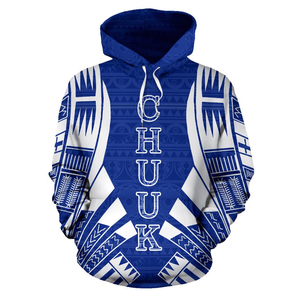 Tumai All Over Hoodie Unisex Blue - Polynesian Pride