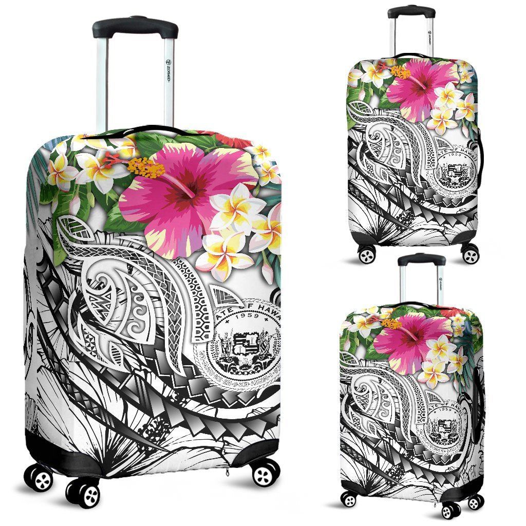 Polynesian Hawaii Luggage Covers - Summer Plumeria (White) - Polynesian Pride