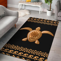 Golden Polynesian Turtle Area Rug - Polynesian Pride