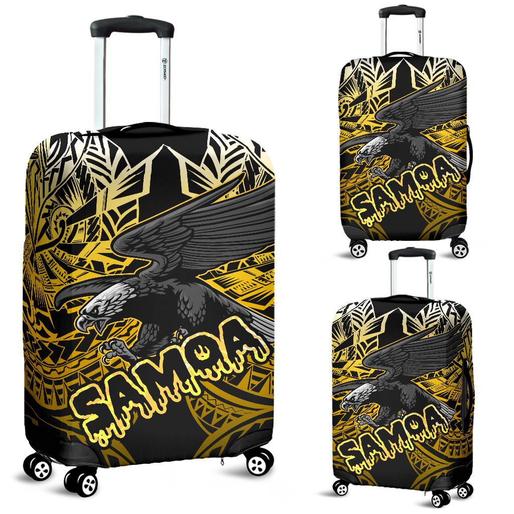 Samoa Polynesian Luggage Covers - Eagle Tribal Pattern Yellow Yellow - Polynesian Pride