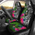 Chuuk Car Seat Covers - Turtle Plumeria Banana Leaf Universal Fit Black - Polynesian Pride