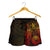 American Samoa Polynesian Shorts (Women) - Red Turtle Manta Ray - Polynesian Pride