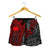 Samoa Polynesian Shorts (Women) - Red Turtle Flowing - Polynesian Pride