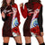 Federated States Of Micronesia Custom Personalised Hoodie Dress - Coat Of Arm With Hibiscus Red - Polynesian Pride