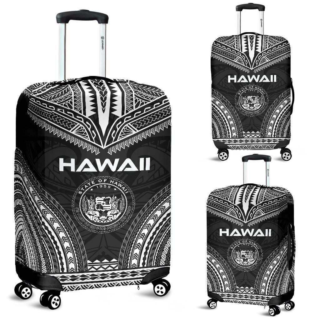 Hawaii Polynesian Chief Luggage Cover - Black Version Black - Polynesian Pride