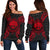 Federated States Of Micronesia Polynesian Shoulder Sweater Map Red Red - Polynesian Pride