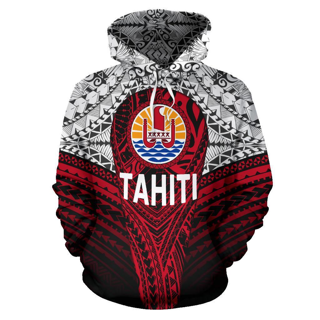 Tahitian Polynesian Hoodie Tahiti Flag - Polynesian Pride
