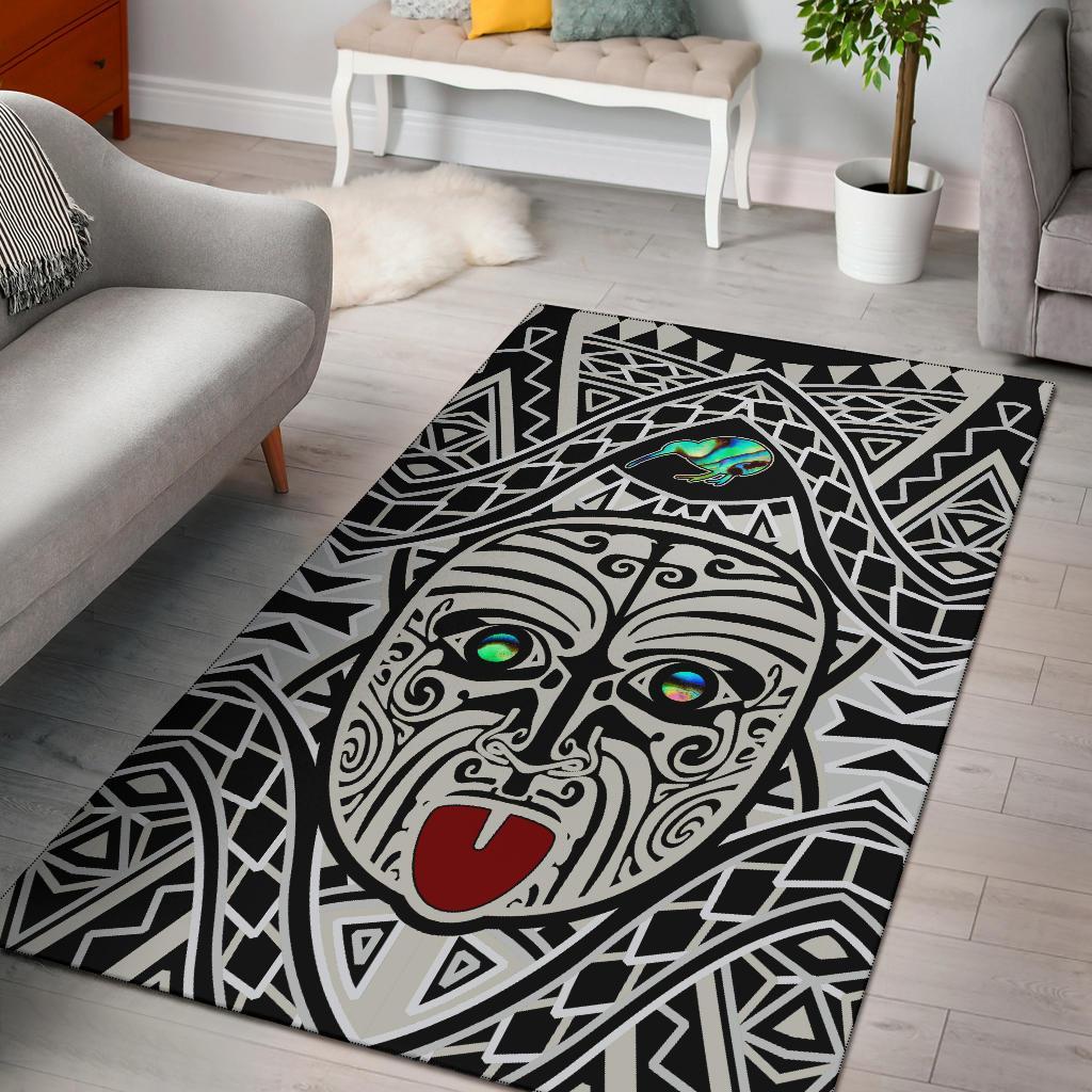 Integrity Maori Ta Moko New Zealand Area Rug Kiwi and Paua Art - Polynesian Pride