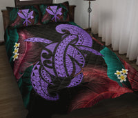 Hawaii Turtle Polynesian Tropical Quilt Bed Set - Ghia Style Gray - Polynesian Pride