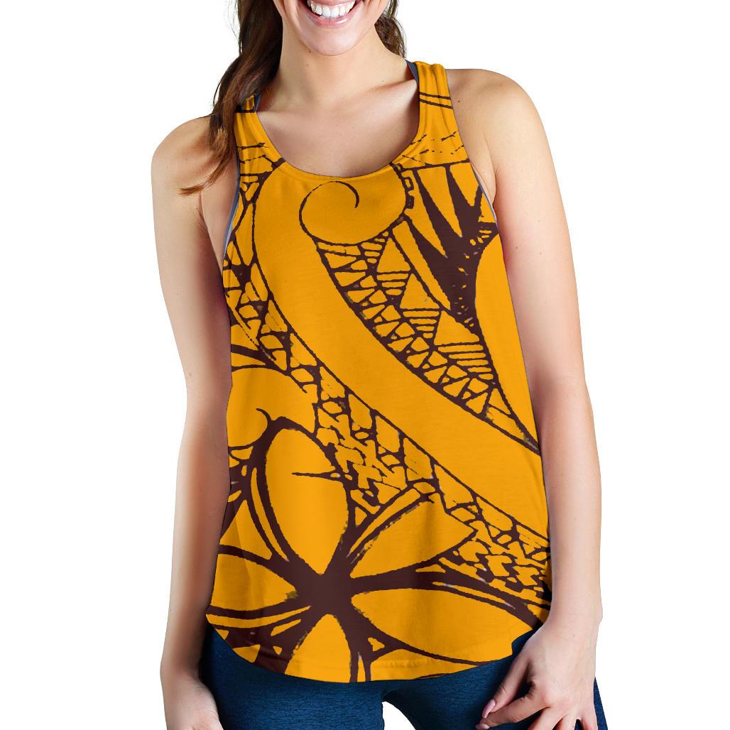 Polynesian Women Racerback Tank Top 48 Gold - Polynesian Pride