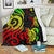 Chuuk Micronesian Premium Blanket - Reggae Tentacle Turtle White - Polynesian Pride