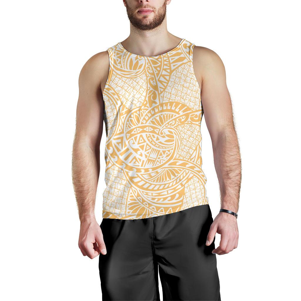 Polynesian Men Tank Top 26 White-Gold - Polynesian Pride