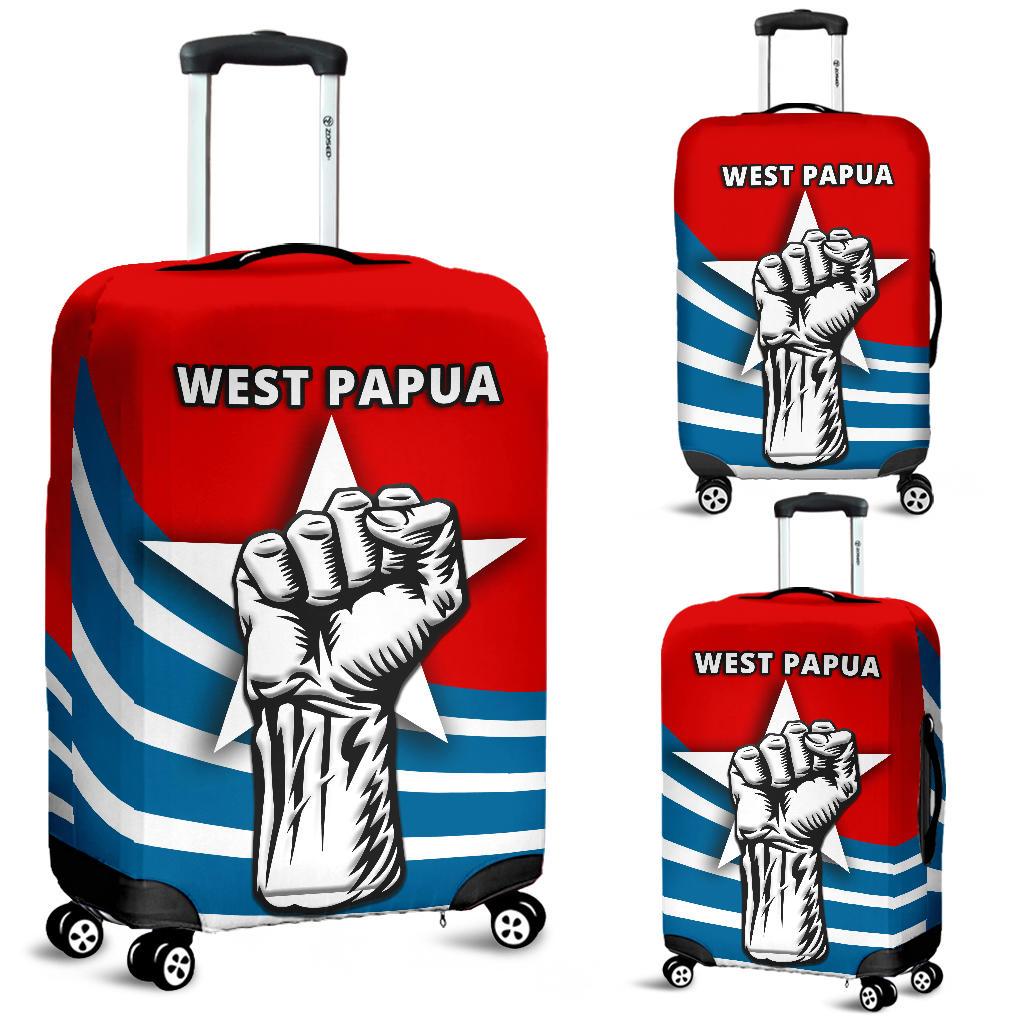 Free West Papua Luggage Covers Blue - Polynesian Pride