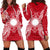 Marshall Islands Polynesian Hoodie Dress Map Red White Red - Polynesian Pride