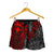 Polynesian Hawaii (Kanaka Maoli) Women's Short - Red Turtle Hibiscus Flowing - Polynesian Pride