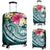 FSM Polynesian Luggage Covers - Summer Plumeria (Turquoise) - Polynesian Pride