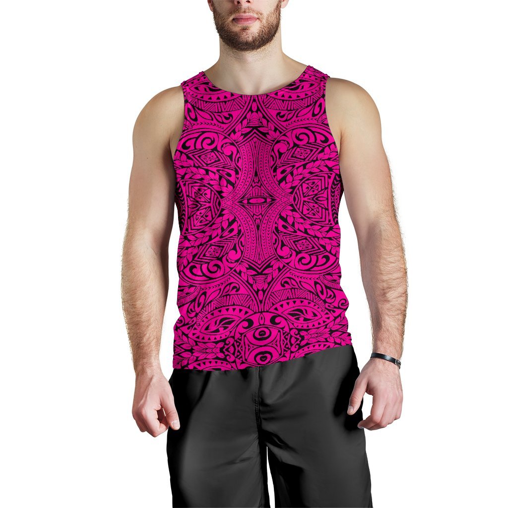 Polynesian Culture Pink Hawaii Men's Tank Top Pink - Polynesian Pride