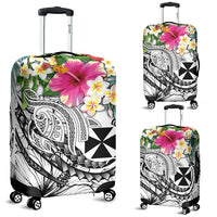 Wallis and Futuna Polynesian Luggage Covers - Summer Plumeria (White) - Polynesian Pride