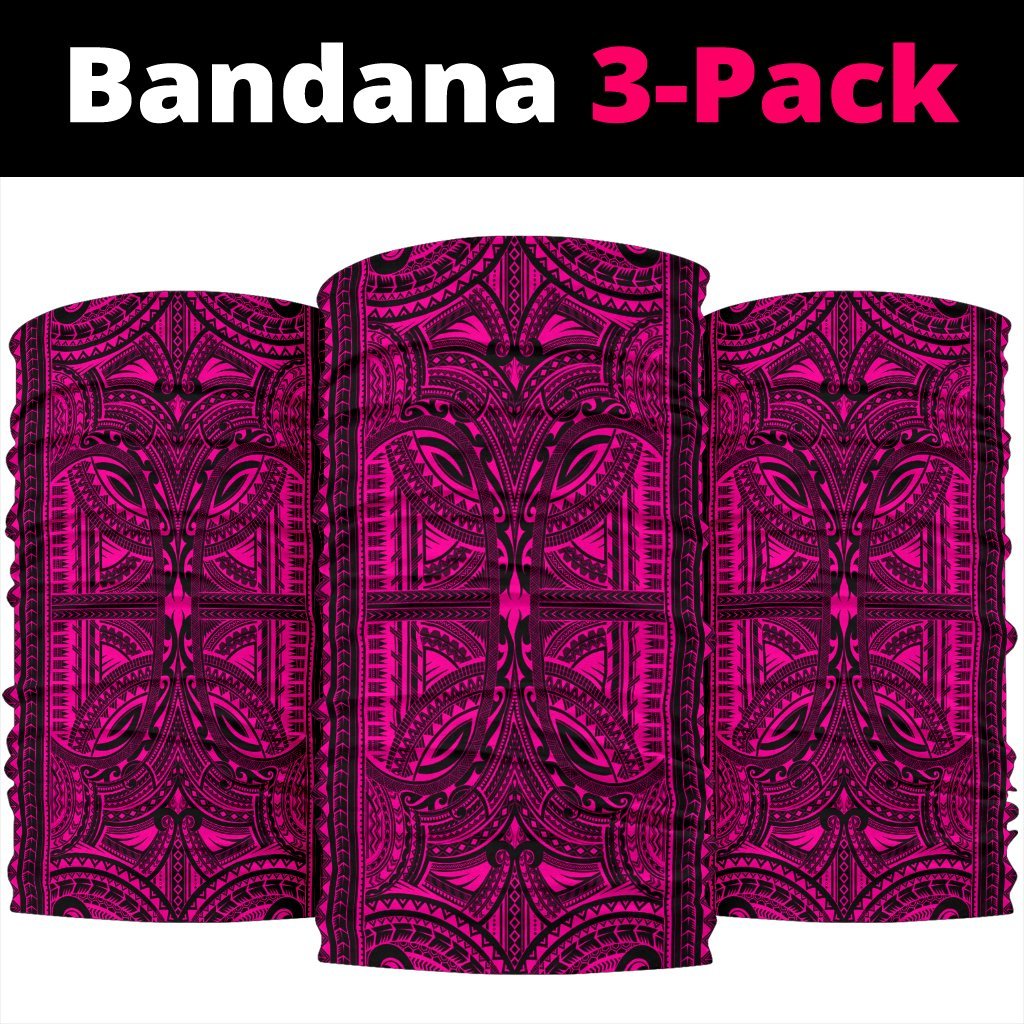 Polynesian Tribal Tatau Pink Unisex Bandana One Size Pink - Polynesian Pride