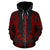 Chuuk All Over Zip up Hoodie Red Tattoo Style - Polynesian Pride