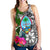 Guam Custom Personalised Women's Racerback Tank White - Turtle Plumeria Banana Leaf - Polynesian Pride