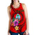 Guam Polynesian Custom Personalised Women's Racerback Tank - Floral With Seal Red Red - Polynesian Pride