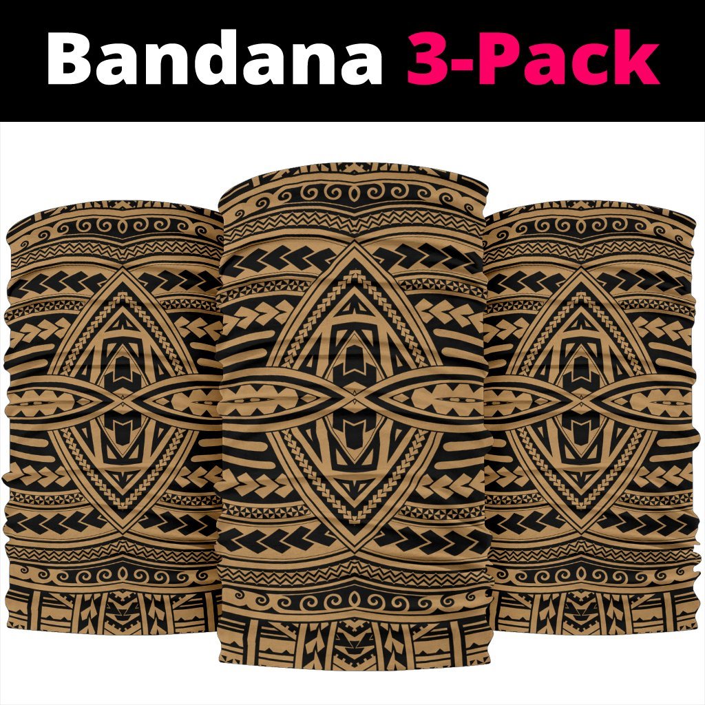 Polynesian Seamless Gold Bandana 3 - Pack - Polynesian Pride