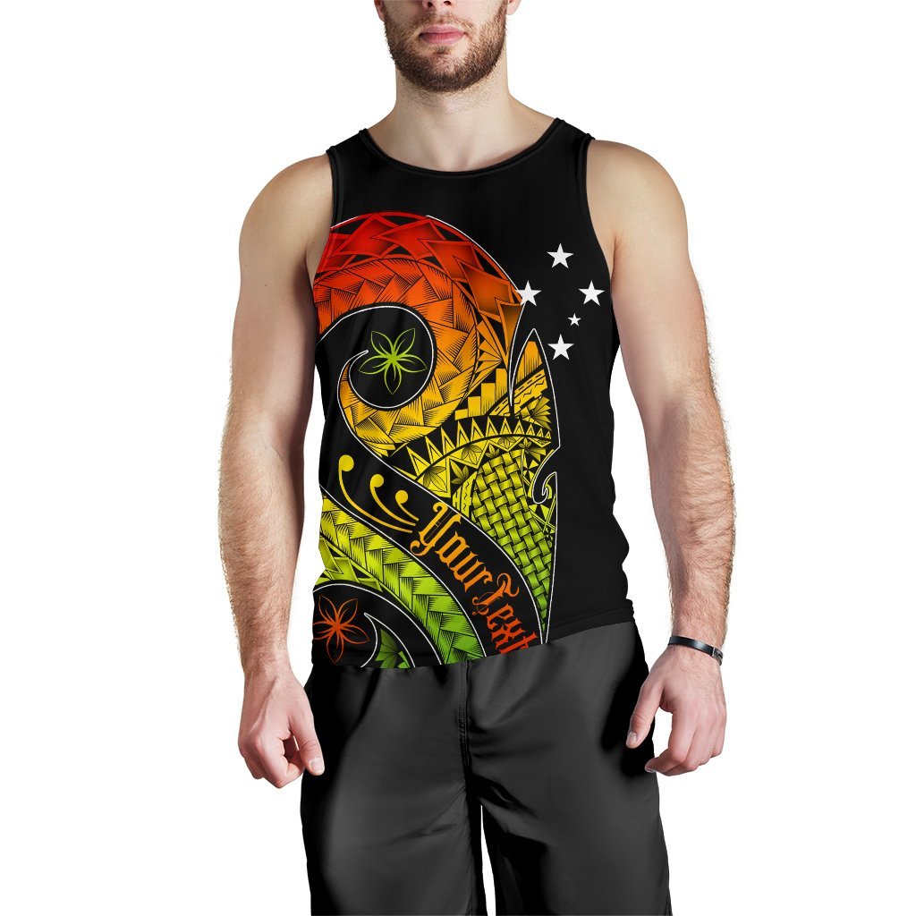 Papua New Guinea Personalised Men's Tank Top - PNG Bird And Polynesian Decorative Pattern - Polynesian Pride