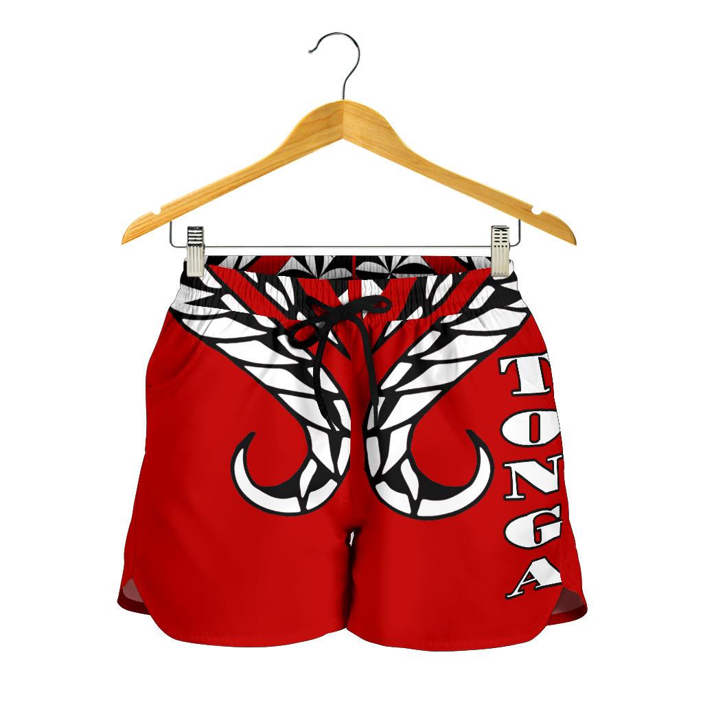 Tonga Tribal Pattern Women's Short Women Red - Polynesian Pride