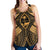 Guam Polynesian Women's Racerback Tank - Guam Gold Seal with Polynesian Tattoo - Polynesian Pride