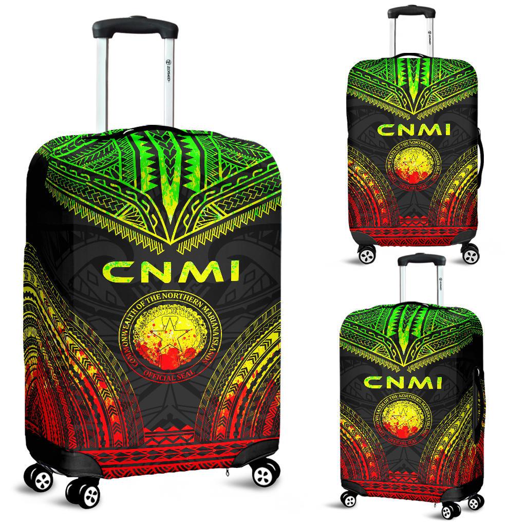 Northern Mariana Islands Polynesian Chief Luggage Cover - Reggae Version Reggae - Polynesian Pride