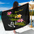 Kosrae Polynesian Custom Personalised Sarong - Plumeria Tribal Women One Size Black - Polynesian Pride