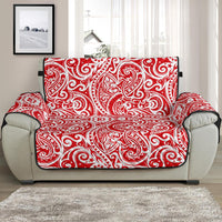 Tonga Chair Sofa Protector - Red Color Patterns Poly 48" Chair And A Half Black - Polynesian Pride