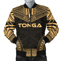 Tonga Polynesian Chief Men's Bomber Jacket - Gold Version Gold - Polynesian Pride