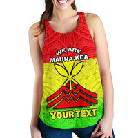 Mauna Kea Custom Personalised Women's Racerback Tank - Protect Mauna Kea - Polynesian Pride