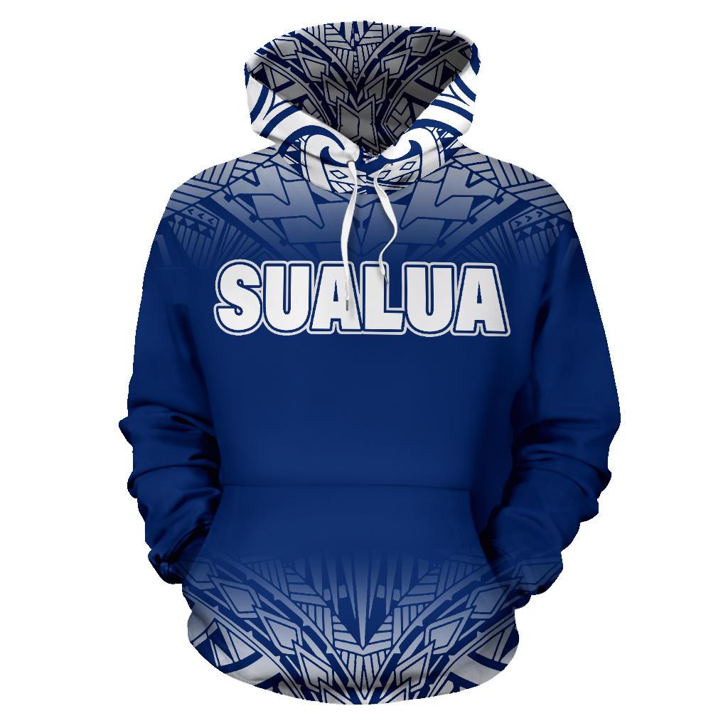 Salua All Over Hoodie Royal Blue Color - Polynesian Pride