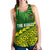 Cook Islands Rugby Women Racerback Tank Coconut Leaves - The Kuki's Green - Polynesian Pride